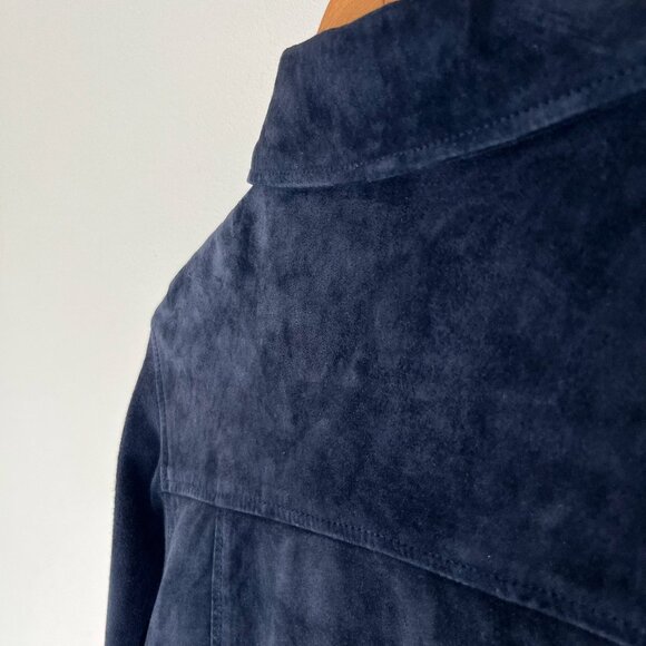 Vintage Suede Navy Blue Jacket - Picture 7 of 7